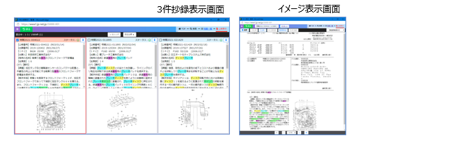 JP-NETWeb3件抄録・イメージ表示画面