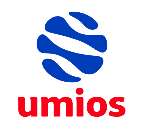 マルハニチロの新社名「Umios」のロゴ。