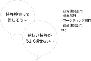 特許検索って難しそう…欲しい特許がうまく探せない…