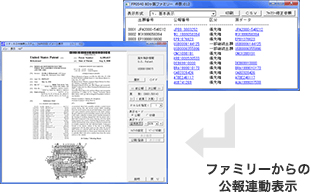 ファミリーからの公報連動表示