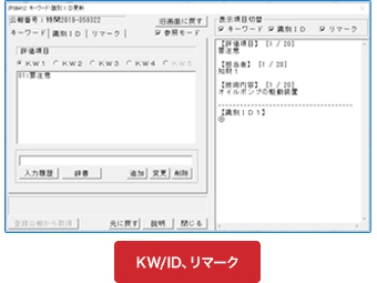KW/ID、リマーク