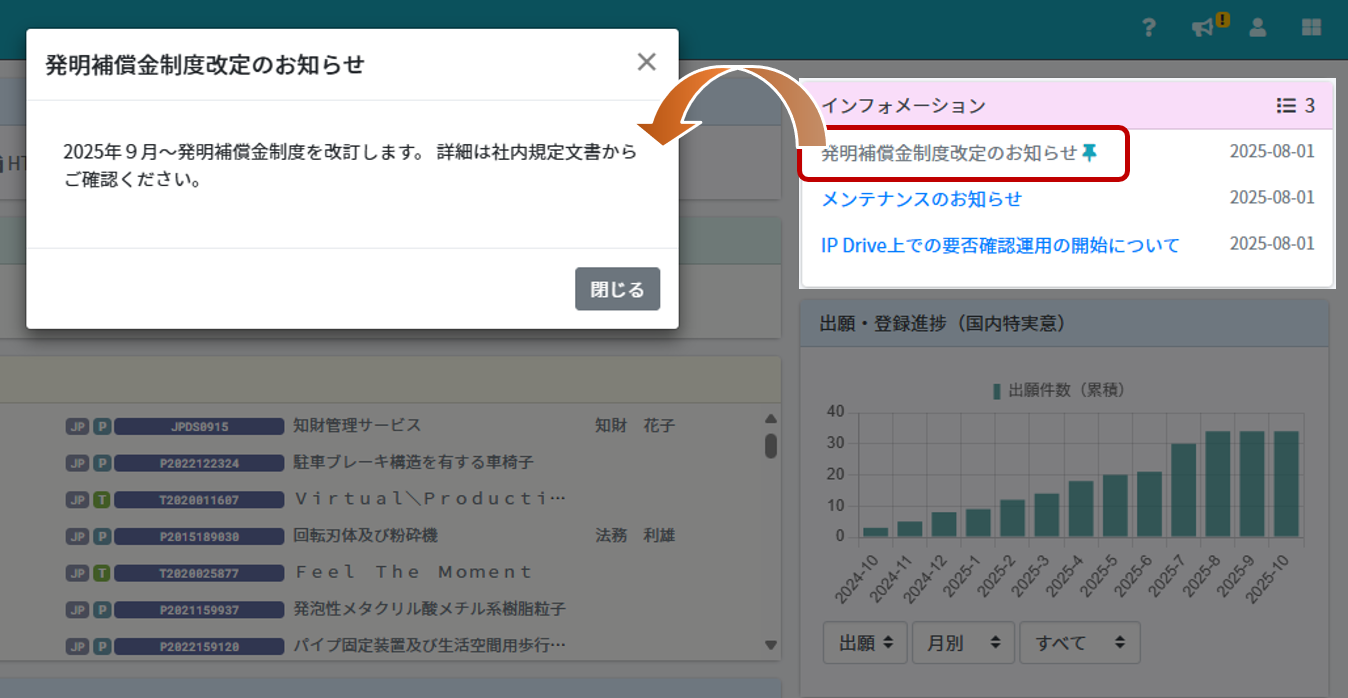 IP Driveインフォメーション機能イメージ