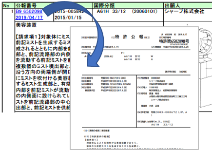 全文公報へのリンクURL出力のイメージ
