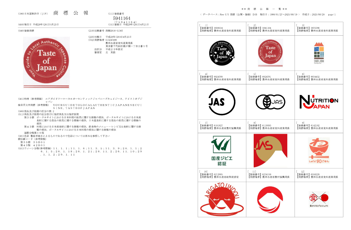 特許検索商標データベース印刷PDFイメージ