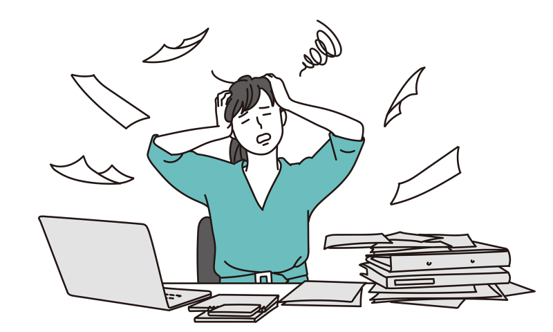 困っている人のイラスト